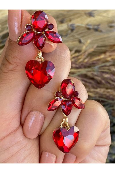 Lucios Evening Dress Heart Earrings
