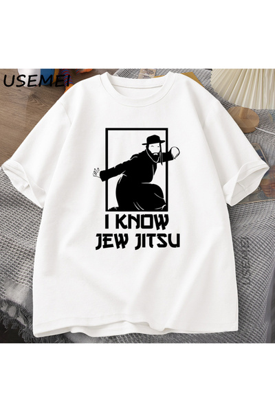 Tarzsokak Smešni jevrejski jitsu T-shirt Znam jevrejski jitsu muška ležerna P...