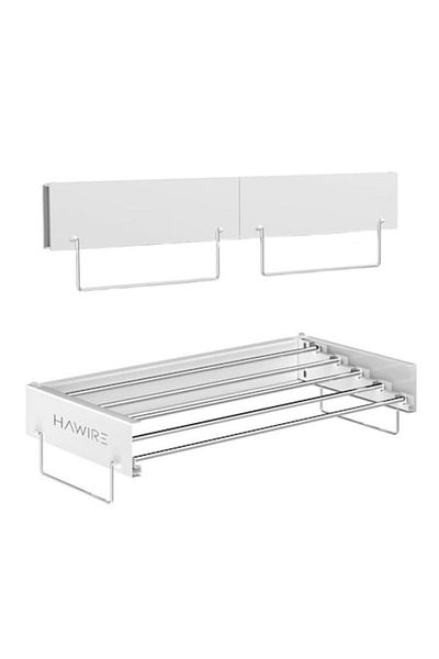 OEMN Suport de uscare retractabil de perete M-100, 100x43cm, alb