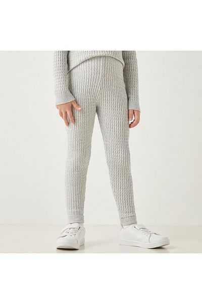 Juniors Textured Leggings with Elasticated Waistband