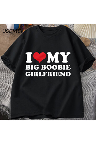 Tarzsokak I'm Heart My Big Boobie Girlfriend T-shirt Ανδρικό αστείο δώρο για ...