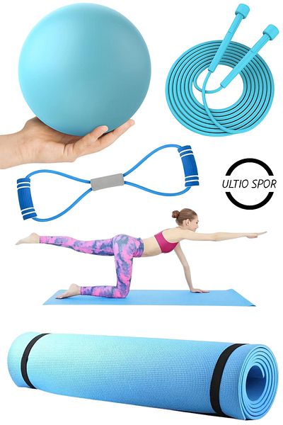 Ultio Spor "Star of Home Fitness: 4-Piece Pilates Set" Pilates Beginner Set 4 Pieces Quality Product