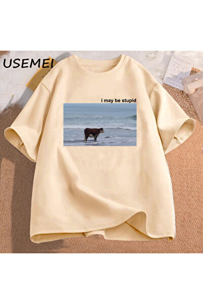 Tarzsokak Μπορώ να είμαι η ανόητη αγελάδα στην παραλία Αστεία μπλούζα Meme T ...