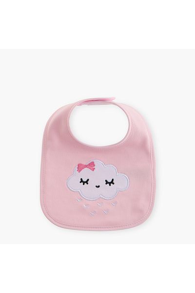 Juniors Cloud Print Bib with Hook and Loop Closure - Set of 3
