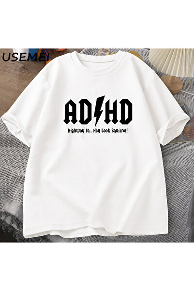 Tarzsokak ADHD Highway Hey Look Squirrel Tricou Bărbați Femei Rocker Rock and...