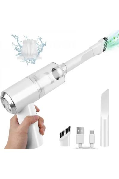 HERZBERG Aspirator portabil fără fir, 3 în 1, 120 W, 6000 PA, ușor și durabil