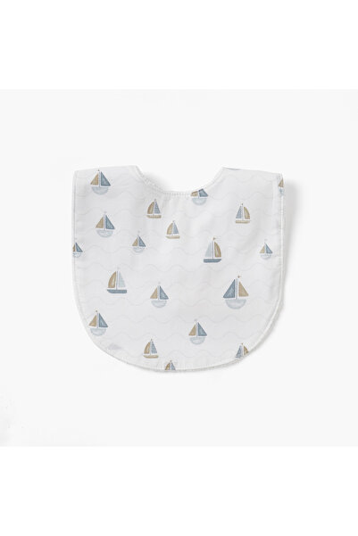 giggles صدرية مطبوعة بقارب شراعي بالكامل مع زر كبس للإغلاق