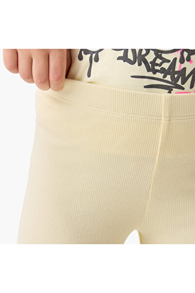 Juniors Solid Leggings with Elasticated Waistband