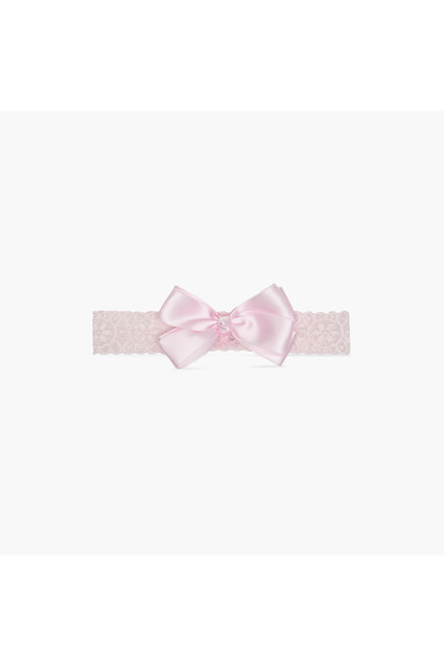 giggles Bow Applique Lace Headband