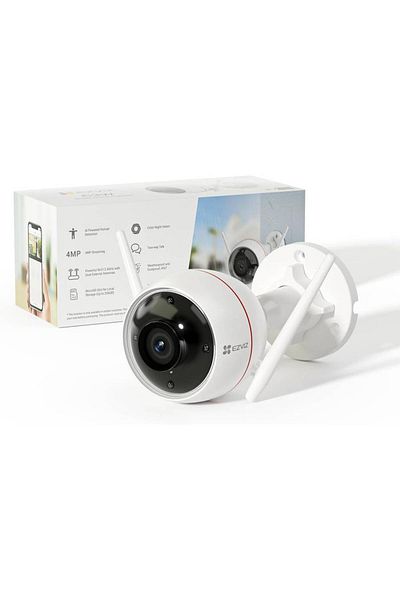 EZVIZ H3C 2K Smart Outdoor Security Camera, Advanced Night Vision, Weather Resistant, and Wi-Fi Conn