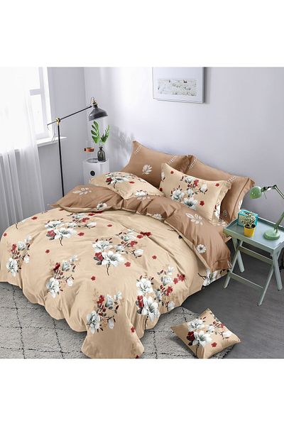 Kotonia Home Finet Thick Bed Linen 6 Pieces Xxl - Floral Pattern, Yoyo, 15