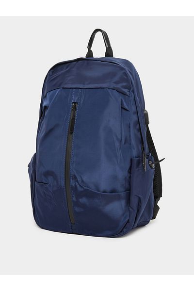Styli Boys Blue Backpack with Front Zip Pocket