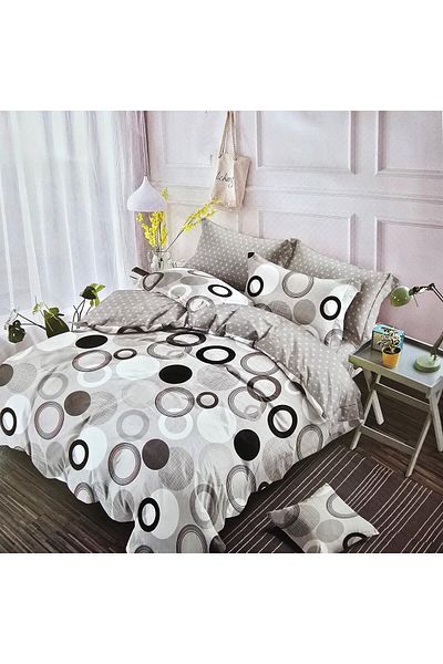 Kotonia Home Thick and Fine Bed Linen, Set of 6, Xxl - Geometric Pattern, Yoyo, 46