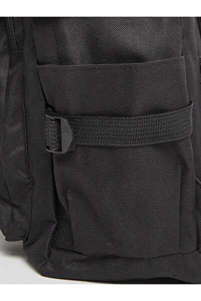 Styli Plain Backpack with Buckled Pocket