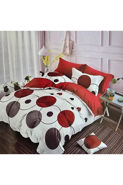Kotonia Home Thick Fine Bed Linen, 6 Pieces, Xxl - Geometric Pattern, Yoyo, 47