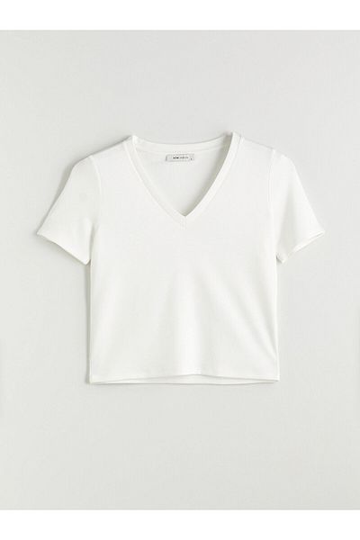 LC Waikiki New Season V-Neck Women's T-Shirt - S5Rh60Z8