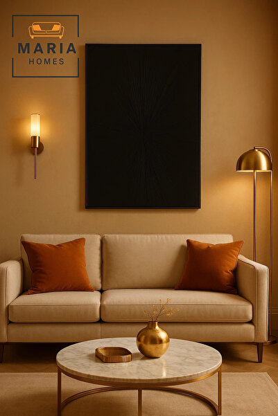 MARIA HOMES لوحة فنية جدارية مؤطرة أحادية اللون ومزخرفة - تصميم انفجار شعاعي ...