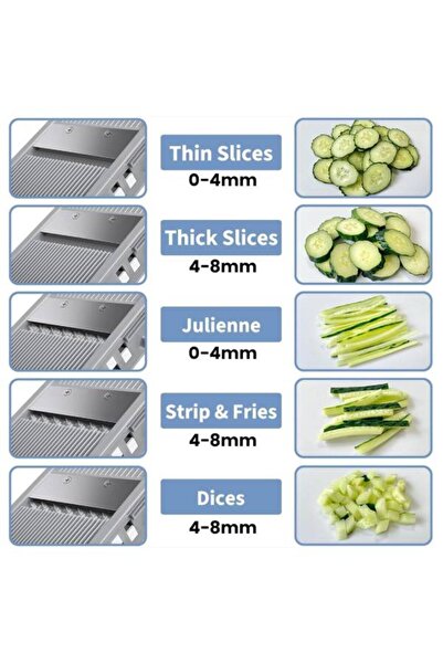 TERRION Vegetable Chopper Safe Mandoline Slicer With Adjustable Thickness,Chopper With Container