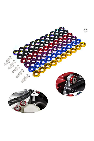 güvenlisepet 10 Adet Renkli Somun + Civata Araba Motosiklet E-Scooter Uyumlu ...