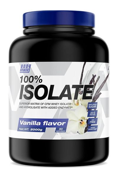 Body Armor Nutrition مسحوق بروتين مصل اللبن المعزول 100%، بنكهة الفانيليا - 23 جرامًا من البروتين - 80 حصة - 2000 جرام