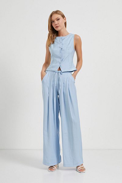 Arma Life Armalife 9972 pleated lace-up elastic waist drape women's pants