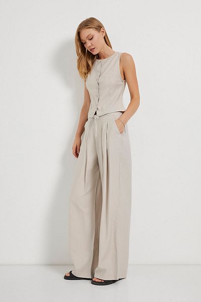 Arma Life Armalife 9972 pleated lace-up elastic waist drape women's pants