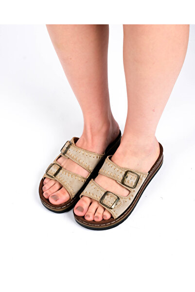 ZSHOES Papuci ortopedici casual pentru femei, cu model brodat, cu cataramă dublă