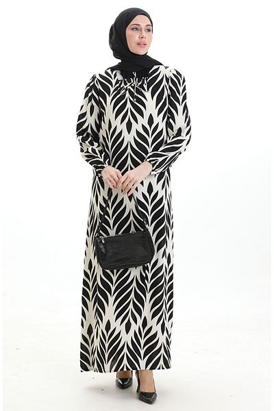 sefamerve Βισκόζη τετράγωνος γιακάς Elbsie 994585I-07 Mink Black