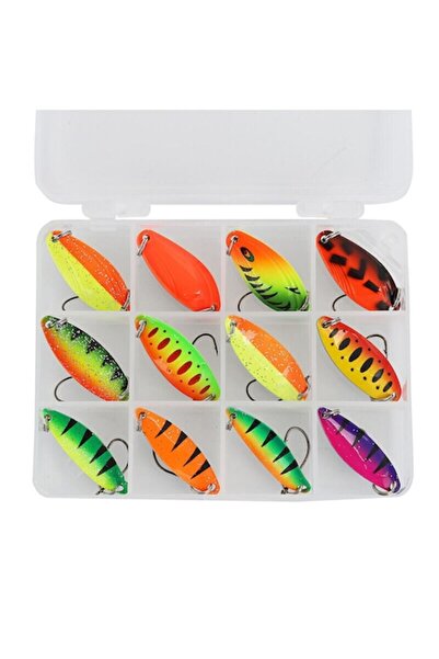 FISHINGBOX MAKE FISHING BETTER Kit 12 momeli artificiale FISHINGBOX ÎMBUNĂTĂȚEȘTE PESCUITUL pentru peștii răpitori, pescuitul la spinning