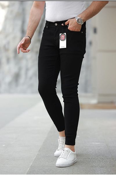 BYBÜLENT Men's Vip Quality Slim Fit Slimfit Narrow Leg Full Lycra Trousers