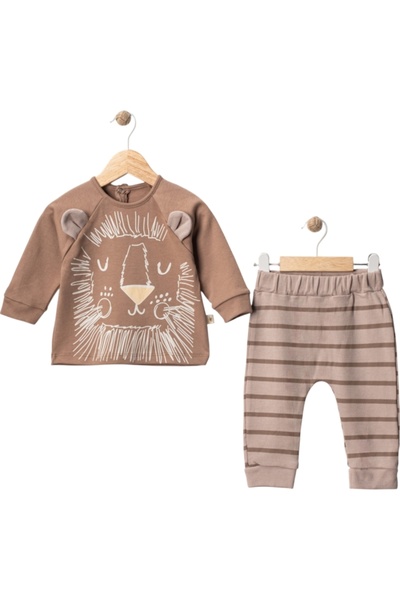 Buqete Two Strings Earn Embroidered Striped Set