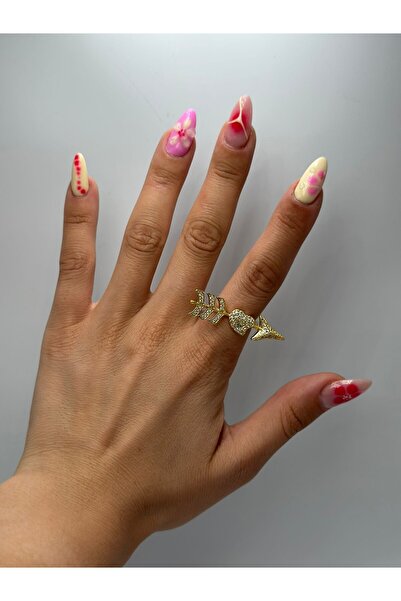 MyladyAccessoriess خاتم من الفولاذ بتفاصيل حجر الزركون