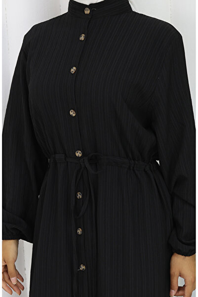 sefamerve Παντελόνι με κουμπιά και τιράντα δύο τεμαχίων 2100-04 Μαύρο