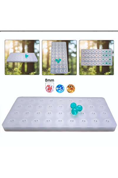 MERGAF Tesbih epoksi kalıbı 8mm 36 lı epoksi kalıp