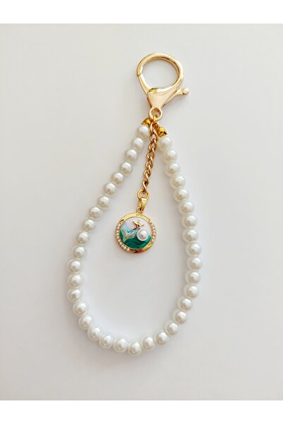 Kiraz Craft İnci Detaylı Zarif Çanta Charmı & Anahtarlık