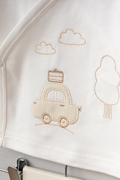 Bebitof My Baby Kumsal 100% Cotton 10 Piece Hospital Release New Suitcase Car Patterned 10109