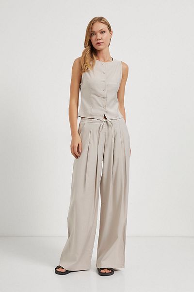 Arma Life Armalife 9972 pleated lace-up elastic waist drape women's pants