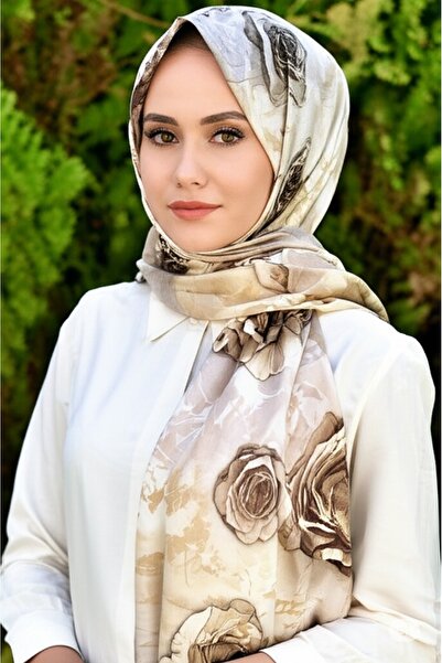 Mako شال قطن ناعم مزين بالزهور