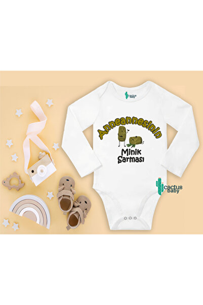 CACTUS COLLECTION Anneanne Written Little Leaf Wrap Printed Baby Bodysuit