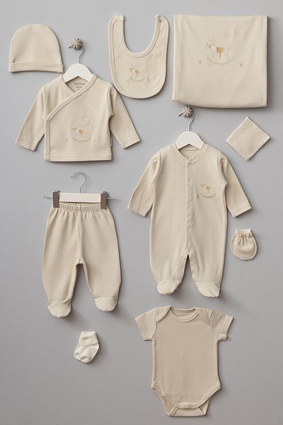 Bebitof My Baby Kumsal 100% Cotton 10 Pack Hospital Release New Cute Horse Pattern 10090