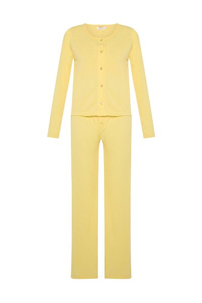 AQUELLA Σετ πιτζάμες Betsy Yellow 3 τεμ