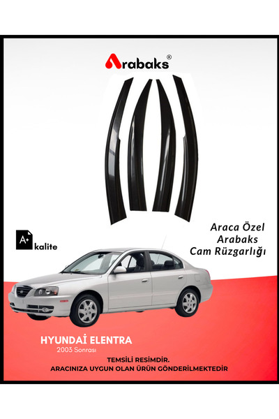 Arabaks Hyundai Elentra 2003 Sonrası Cam Rüzgarlığı 4'lü Takım (MUGEN TİP, DA...