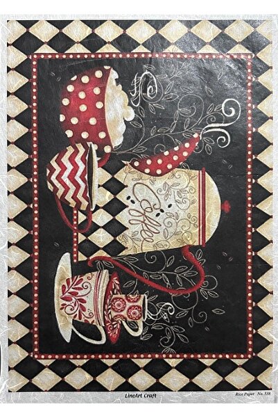 LİNEART PİRİNÇ DEKOPAJ KAĞIDI NO 538