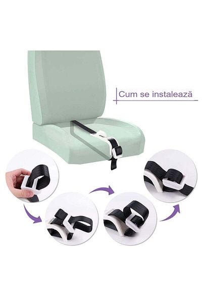OEM Seat Belt Deflector, for Pregnant Belly, Universal, Adjustable, 21x6 cm, Pink Dolphin Model