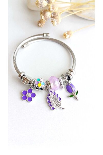 RSB Bijuteri Bileklik PandoRSB Gümüş Kaplama Zirkon Taş 316 L Çelik + Hediye ...