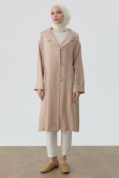 Tuğba Baskı Desen Detaylı Giy-Çık - Bej