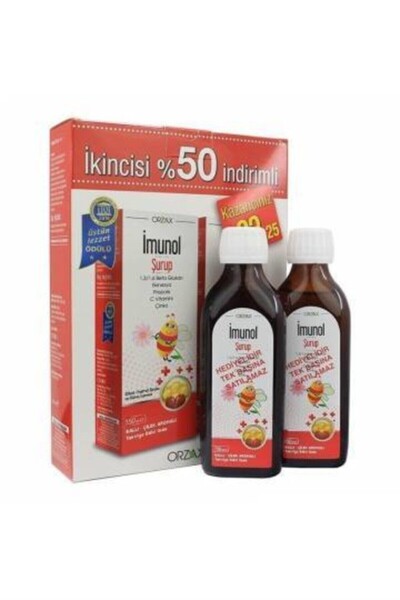 Orzax Imunol Şurup 150 Ml 2.si %50 Indirimli
