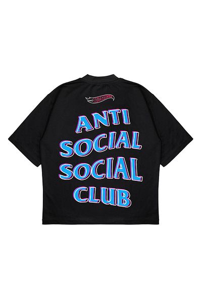 PURE EFFECT Unisex Oversize ANTI SOCIAL HOTWHEEL Μπλουζάκι με στάμπα