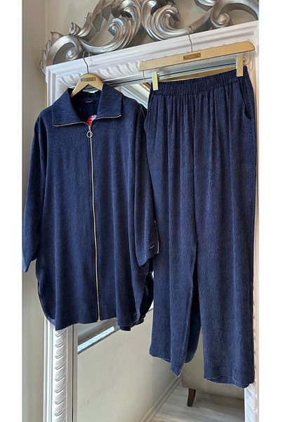Invee 7135 Modal Suit - Navy Blue