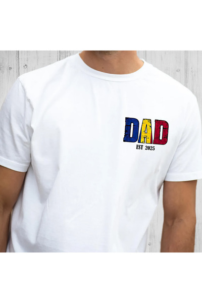 CACTUS COLLECTION Tricou imprimat România Dad 2025 100% BUMBAC